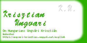 krisztian ungvari business card